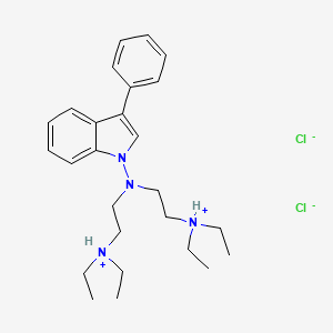 1-(Bis(2-(diethylamino)ethyl)amino)-3-phenylindole dihydrochloride