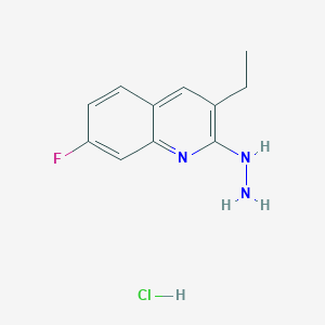 3-Ethyl-7-fluoro-2-hydrazinoquinoline hydrochloride