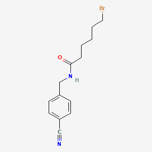 B1375696 6-bromo-N-[(4-cyanophenyl)methyl]hexanamide CAS No. 1052148-20-5