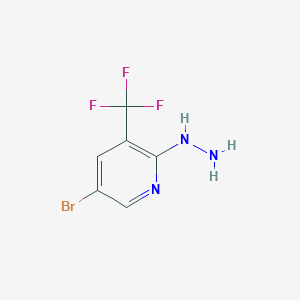 B1375698 1-(5-Bromo-3-(trifluoromethyl)pyridin-2-YL)hydrazine CAS No. 1374652-48-8