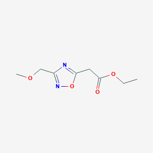 B1375700 Ethyl 2-[3-(methoxymethyl)-1,2,4-oxadiazol-5-yl]acetate CAS No. 1423031-04-2