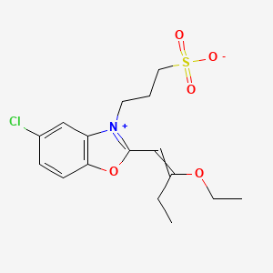 5-Chloro-2-(2-ethoxybut-1-enyl)-3-(3-sulphonatopropyl)benzoxazolium