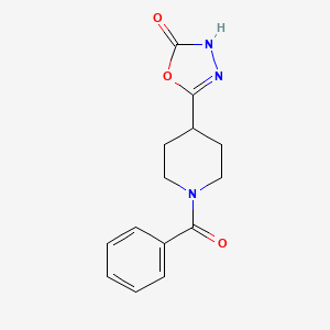 molecular formula C14H15N3O3 B1375706 5-(1-Benzoylpiperidin-4-yl)-1,3,4-oxadiazol-2-ol CAS No. 1417362-98-1