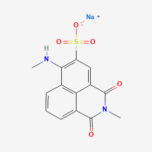 Sodium 2,3-dihydro-2-methyl-6-(methylamino)-1,3-dioxo-1H-benz(de)isoquinoline-5-sulphonate