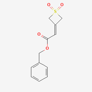 molecular formula C12H12O4S B1375711 苯甲基2-(1,1-二氧化噻吩-3-亚甲基)乙酸酯 CAS No. 1394319-38-0