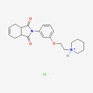 1H-Isoindole-1,3(2H)-dione, 3a,4,7,7a-tetrahydro-2-(4-(2-(1-piperidinyl)ethoxy)phenyl)-, monohydrochloride