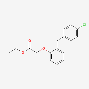 Acetic acid, 2-(2-(4-chlorobenzyl)phenoxy)-, ethyl ester