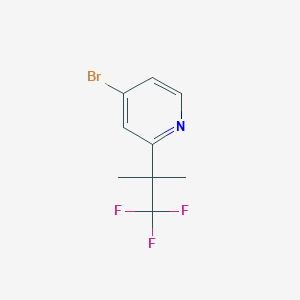 molecular formula C9H9BrF3N B1375716 4-溴-2-(1,1,1-三氟-2-甲基丙烷-2-基)吡啶 CAS No. 1357476-67-5