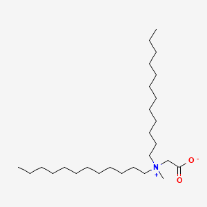 molecular formula C27H55NO2 B13757162 1-Dodecanaminium, N-(carboxymethyl)-N-dodecyl-N-methyl-, inner salt CAS No. 25054-74-4