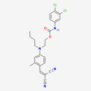 Carbamic acid, (3,4-dichlorophenyl)-, 2-[butyl[4-(2,2-dicyanoethenyl)-3-methylphenyl]amino]ethyl ester