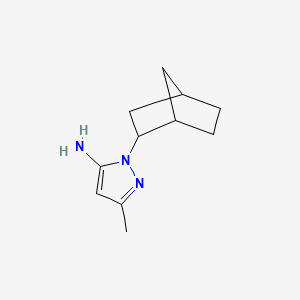 molecular formula C11H17N3 B1375718 1-{双环[2.2.1]庚烷-2-基}-3-甲基-1H-吡唑-5-胺 CAS No. 1432680-01-7