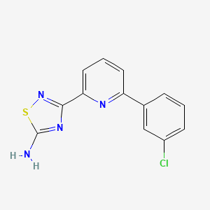 molecular formula C13H9ClN4S B13757193 3-[6-(3-chlorophenyl)-2-pyridinyl]-1,2,4-Thiadiazol-5-amine CAS No. 1179362-84-5