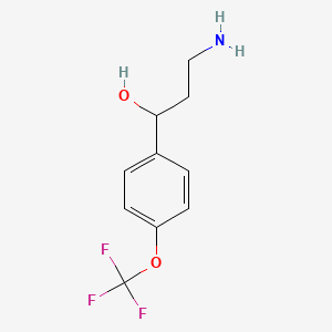 B1375720 3-Amino-1-[4-(trifluoromethoxy)phenyl]propan-1-ol CAS No. 634915-14-3