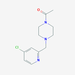 molecular formula C12H16ClN3O B1375722 1-{4-[(4-氯吡啶-2-基)甲基]哌嗪-1-基}乙烷-1-酮 CAS No. 1423887-71-1