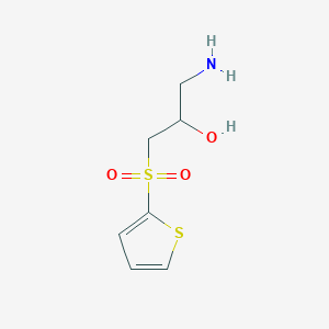 molecular formula C7H11NO3S2 B1375724 1-氨基-3-(噻吩-2-磺酰基)丙烷-2-醇 CAS No. 1082500-83-1