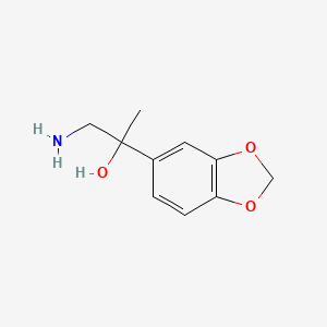 molecular formula C10H13NO3 B1375725 1-氨基-2-(1,3-苯并二氧杂-5-基)丙烷-2-醇 CAS No. 145412-90-4