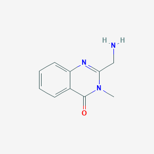 molecular formula C10H11N3O B1375727 2-(Aminomethyl)-3-methyl-3,4-dihydroquinazolin-4-one CAS No. 374708-42-6