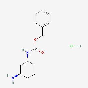molecular formula C14H21ClN2O2 B1375733 苄基反式-3-氨基环己基氨基甲酸酯盐酸盐 CAS No. 1222709-28-5