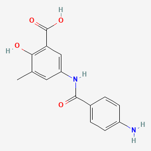 5-(4-Aminobenzamido)-2,3-cresotic acid