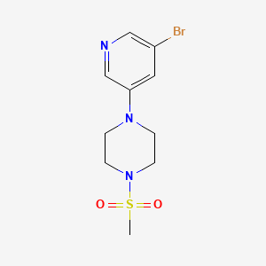 molecular formula C10H14BrN3O2S B1375749 1-(5-溴吡啶-3-基)-4-(甲磺酰基)哌嗪 CAS No. 1333319-57-5