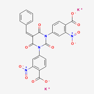 Benzoic acid, 4,4'-(5-benzylidene-2,4,6-trioxohexahydropyrimidin-1,3-diyl)bis(2-nitro-, dipotassium salt