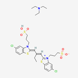 3-[5-chloro-2-[(E)-2-[(Z)-[5-chloro-3-(3-sulfopropyl)-1,3-benzothiazol-2-ylidene]methyl]but-1-enyl]-1,3-benzothiazol-3-ium-3-yl]propane-1-sulfonate;N,N-diethylethanamine