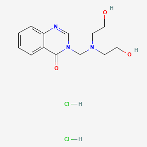 4(3H)-Quinazolinone, 3-((bis(2-hydroxyethyl)amino)methyl)-, dihydrochloride