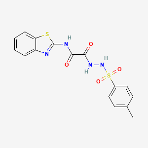 Acetic acid, (2-benzothiazolylamino)oxo-, 2-((4-methylphenyl)sulfonyl)hydrazide