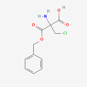 2-Amino-2-(chloromethyl)-3-oxo-3-phenylmethoxypropanoic acid