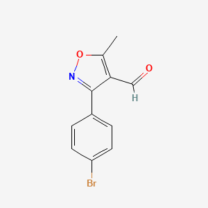 molecular formula C11H8BrNO2 B1375759 3-(4-溴苯基)-5-甲基异噁唑-4-甲醛 CAS No. 1119449-35-2