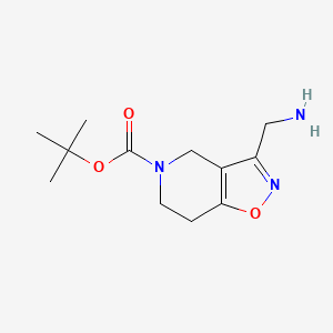 molecular formula C12H19N3O3 B1375766 3-氨甲基-6,7-二氢-4H-异恶唑并[4,5-C]吡啶-5-羧酸叔丁酯 CAS No. 1250997-56-8
