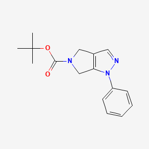 molecular formula C16H19N3O2 B1375775 叔丁基1-苯基-4,6-二氢吡咯并[3,4-c]吡唑-5(1H)-羧酸酯 CAS No. 1395493-13-6