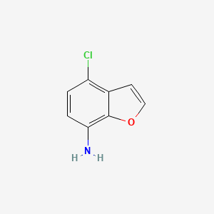 molecular formula C8H6ClNO B1375782 4-Chloro-1-benzofuran-7-amine CAS No. 1260869-40-6