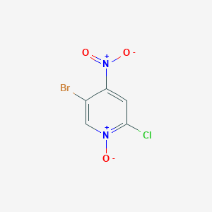 molecular formula C5H2BrClN2O3 B1375783 5-溴-2-氯-4-硝基吡啶 1-氧化物 CAS No. 1379366-01-4