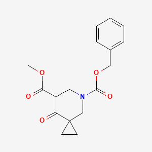 molecular formula C17H19NO5 B1375787 5-苄基 7-甲基 8-氧代-5-氮杂螺[2.5]辛烷-5,7-二羧酸酯 CAS No. 1232542-20-9