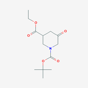 molecular formula C13H21NO5 B1375790 1-Tert-butyl 3-ethyl 5-oxopiperidine-1,3-dicarboxylate CAS No. 1303974-24-4