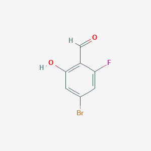 B1375791 4-Bromo-2-fluoro-6-hydroxybenzaldehyde CAS No. 1427438-90-1