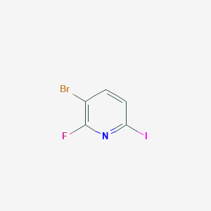 molecular formula C5H2BrFIN B1375793 3-溴-2-氟-6-碘吡啶 CAS No. 1260665-99-3