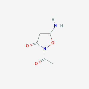 B1375794 2-acetyl-5-aminoisoxazol-3(2H)-one CAS No. 1573547-89-3