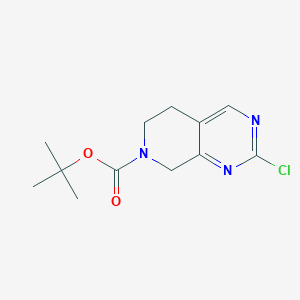 molecular formula C12H16ClN3O2 B1375796 叔丁基 2-氯-5,6-二氢吡啶并[3,4-d]嘧啶-7(8H)-羧酸盐 CAS No. 1196156-15-6