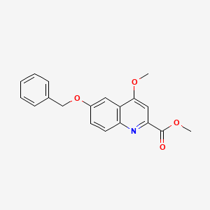 molecular formula C19H17NO4 B1375798 6-(苄氧基)-4-甲氧基喹啉-2-甲酸甲酯 CAS No. 1395493-31-8