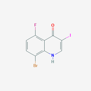 B1375800 8-Bromo-5-fluoro-3-iodoquinolin-4-ol CAS No. 1395493-17-0
