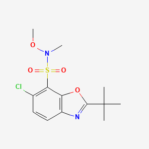 molecular formula C13H17ClN2O4S B1375801 2-(叔丁基)-6-氯-N-甲氧基-N-甲基苯并[d]噁唑-7-磺酰胺 CAS No. 1206896-20-9
