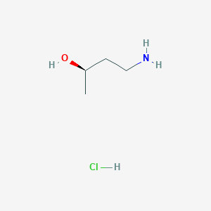 molecular formula C4H12ClNO B1375805 (2R)-4-aminobutan-2-ol hydrochloride CAS No. 1807941-74-7