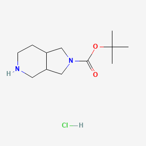 molecular formula C12H23ClN2O2 B1375815 2-Boc-octahydro-1H-pyrrolo[3,4-c]pyridine Hydrochloride CAS No. 1220039-69-9