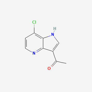 molecular formula C9H7ClN2O B1375816 1-(7-氯-1H-吡咯并[3,2-b]吡啶-3-基)乙酮 CAS No. 1260385-01-0