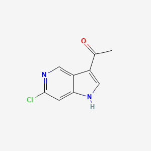 molecular formula C9H7ClN2O B1375817 1-(6-Chloro-1H-pyrrolo[3,2-c]pyridin-3-yl)ethanone CAS No. 1260381-71-2