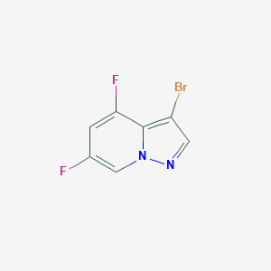 molecular formula C7H3BrF2N2 B1375824 3-ブロモ-4,6-ジフルオロピラゾロ[1,5-a]ピリジン CAS No. 1427501-65-2