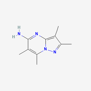 molecular formula C10H14N4 B1375826 2,3,6,7-Tetramethylpyrazolo[1,5-a]pyrimidin-5-amine CAS No. 1311254-54-2