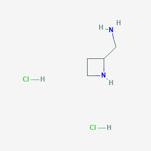molecular formula C4H12Cl2N2 B1375827 Azetidin-2-ylmethanamine dihydrochloride CAS No. 1389264-23-6